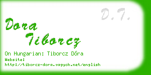 dora tiborcz business card